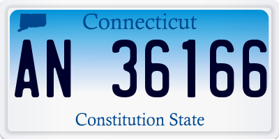 CT license plate AN36166