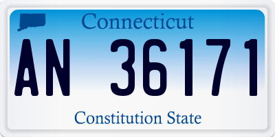 CT license plate AN36171