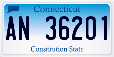 CT license plate AN36201