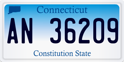 CT license plate AN36209