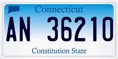 CT license plate AN36210