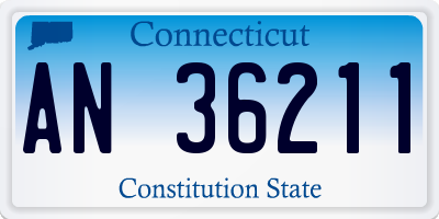 CT license plate AN36211