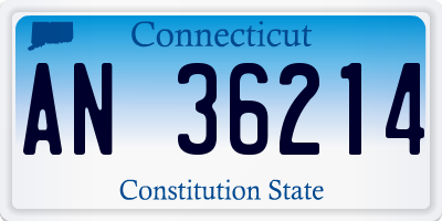 CT license plate AN36214