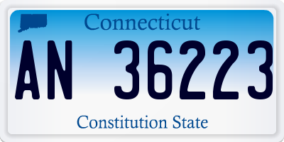 CT license plate AN36223