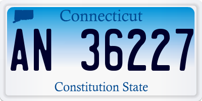 CT license plate AN36227