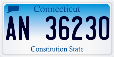 CT license plate AN36230