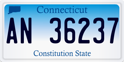 CT license plate AN36237
