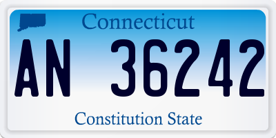 CT license plate AN36242