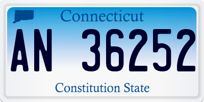 CT license plate AN36252