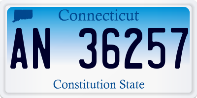 CT license plate AN36257