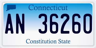 CT license plate AN36260