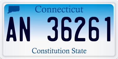 CT license plate AN36261