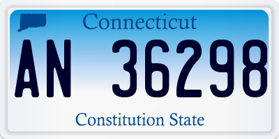 CT license plate AN36298