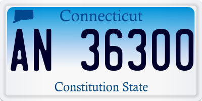 CT license plate AN36300