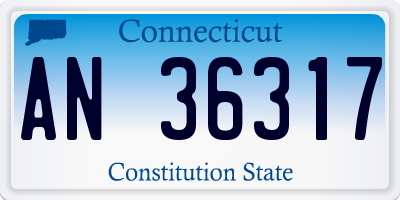 CT license plate AN36317