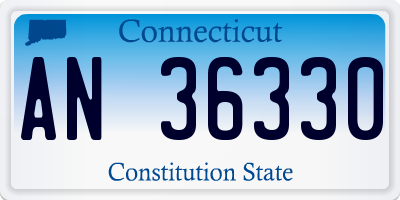 CT license plate AN36330