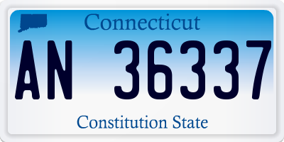 CT license plate AN36337