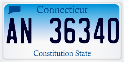 CT license plate AN36340