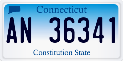 CT license plate AN36341