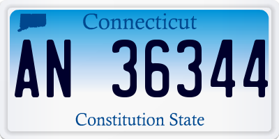CT license plate AN36344