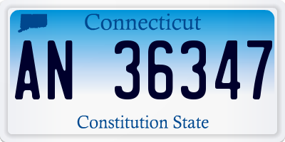CT license plate AN36347