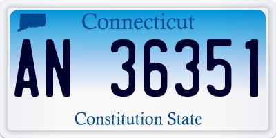 CT license plate AN36351