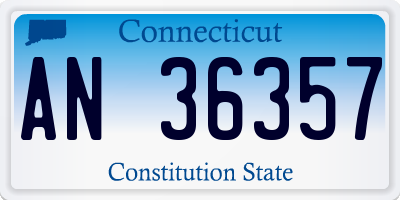 CT license plate AN36357