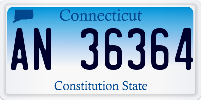 CT license plate AN36364