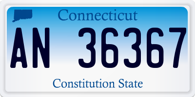 CT license plate AN36367