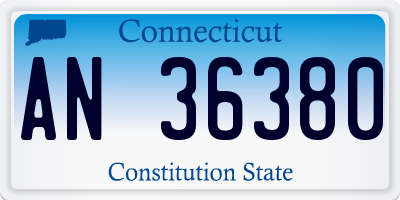 CT license plate AN36380