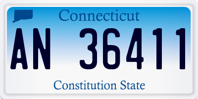 CT license plate AN36411