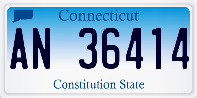 CT license plate AN36414