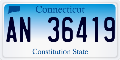 CT license plate AN36419