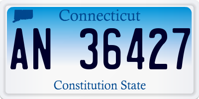 CT license plate AN36427