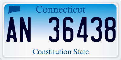CT license plate AN36438