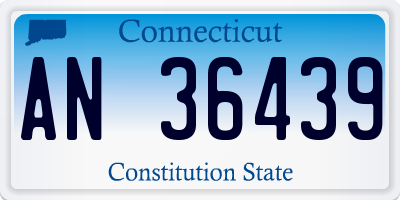 CT license plate AN36439