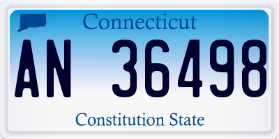CT license plate AN36498