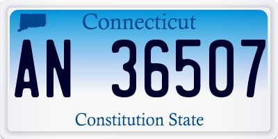 CT license plate AN36507