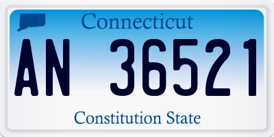 CT license plate AN36521
