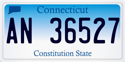 CT license plate AN36527