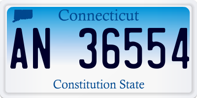 CT license plate AN36554