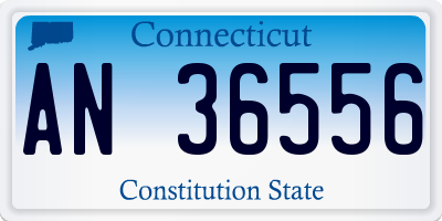 CT license plate AN36556