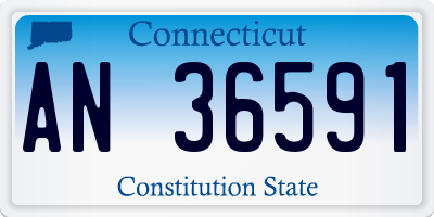 CT license plate AN36591