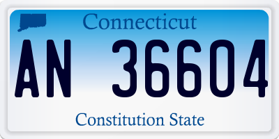 CT license plate AN36604