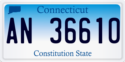 CT license plate AN36610