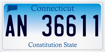 CT license plate AN36611