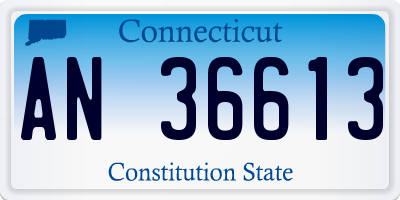 CT license plate AN36613