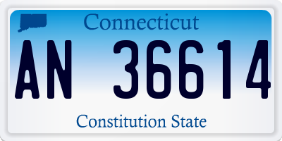 CT license plate AN36614