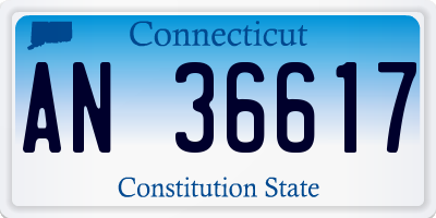 CT license plate AN36617