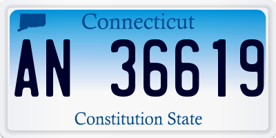 CT license plate AN36619